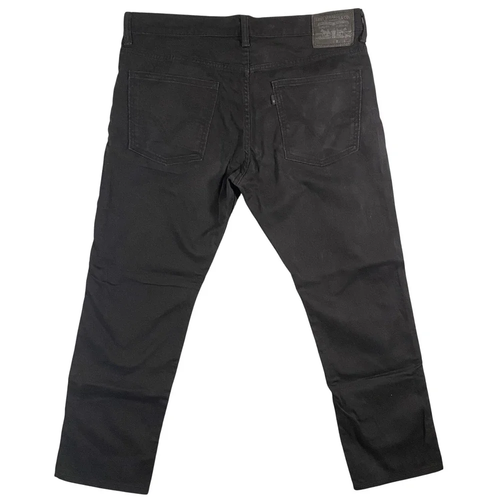 Levi's 513 Slim Straight Flex‎ Black Jeans Men's W36 L30 Stretch Denim